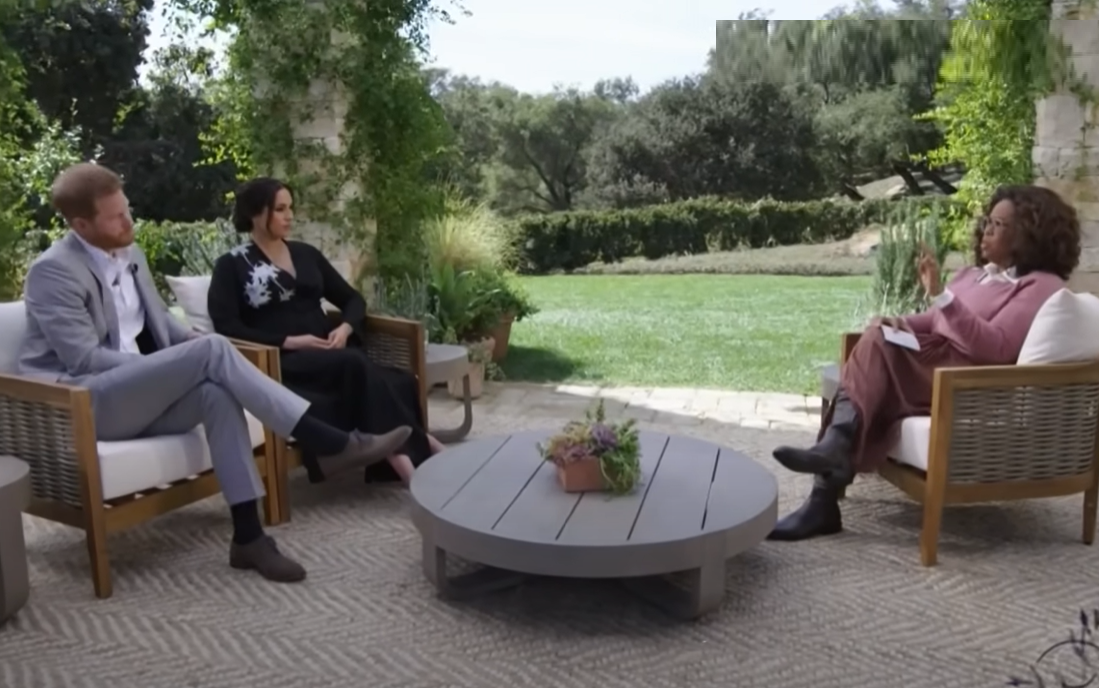 Screenshot from Oprah With Meghan And Harry - 2021