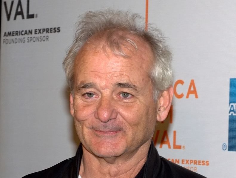 Bill Murray wearing a leather jacket