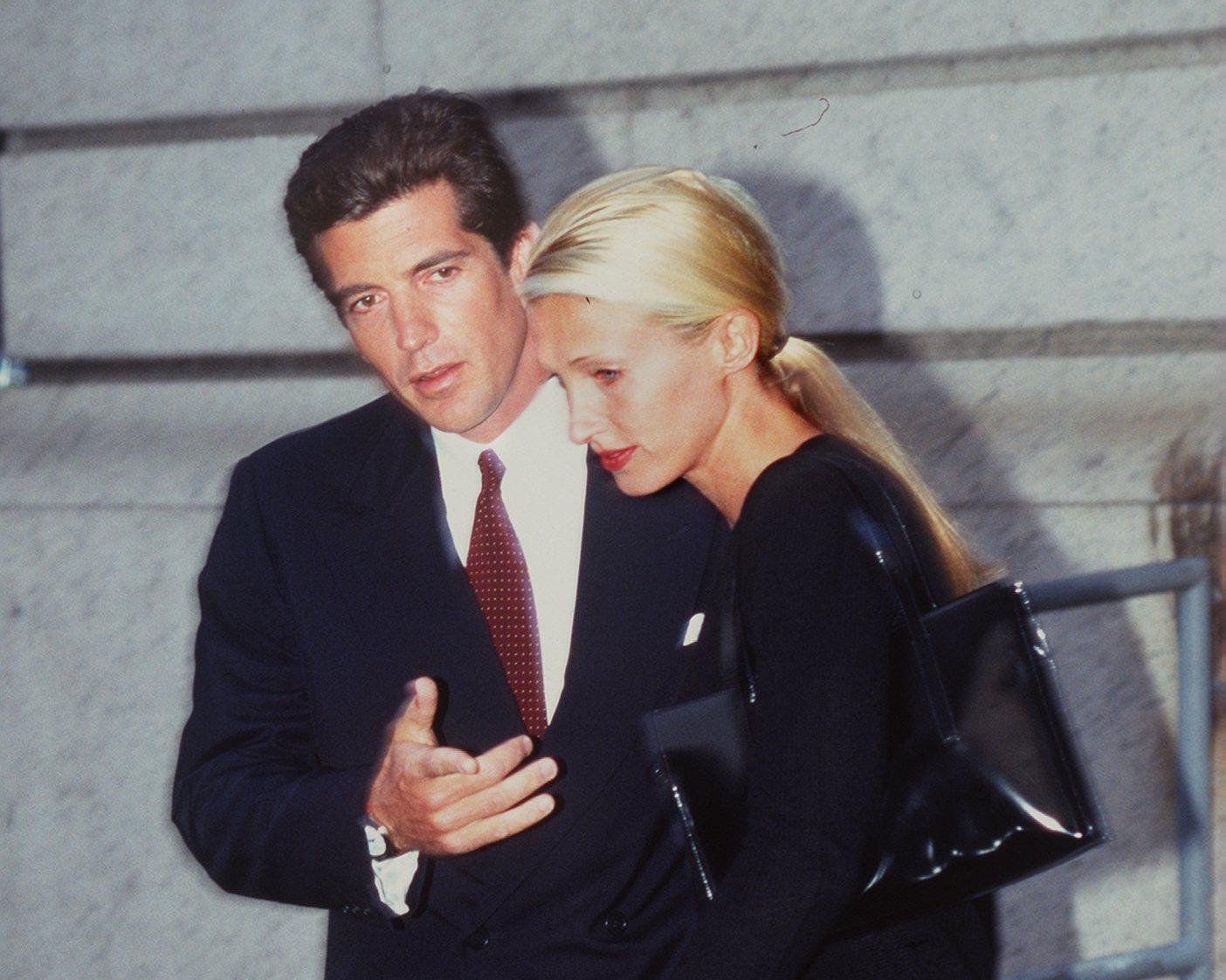 John F. Kennedy Jr. and new wife Carolyn Bessett day after honeymoon