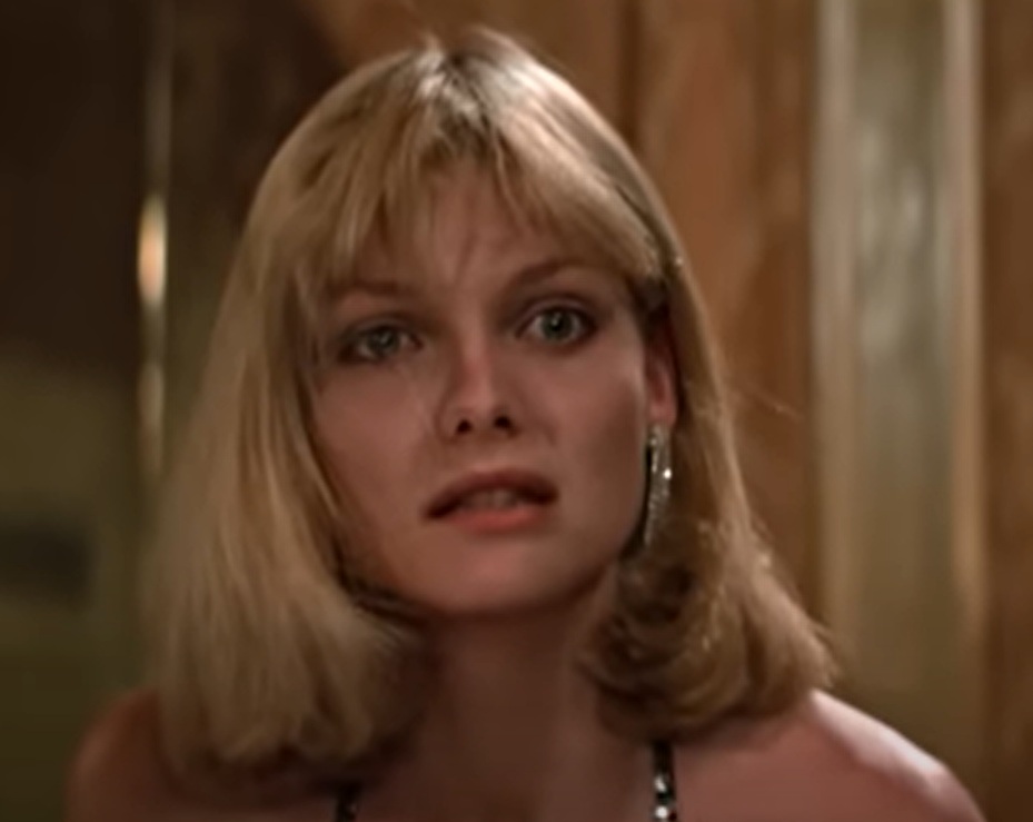 A visually captivating still taken from a pivotal moment in the film Scarface (1983)