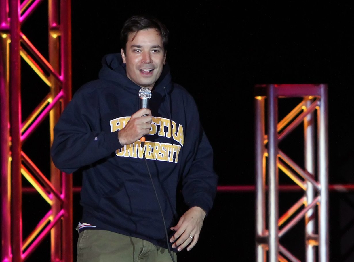 Jimmy Fallon performs at the 75th Anniversary Celebration at Hofstra University