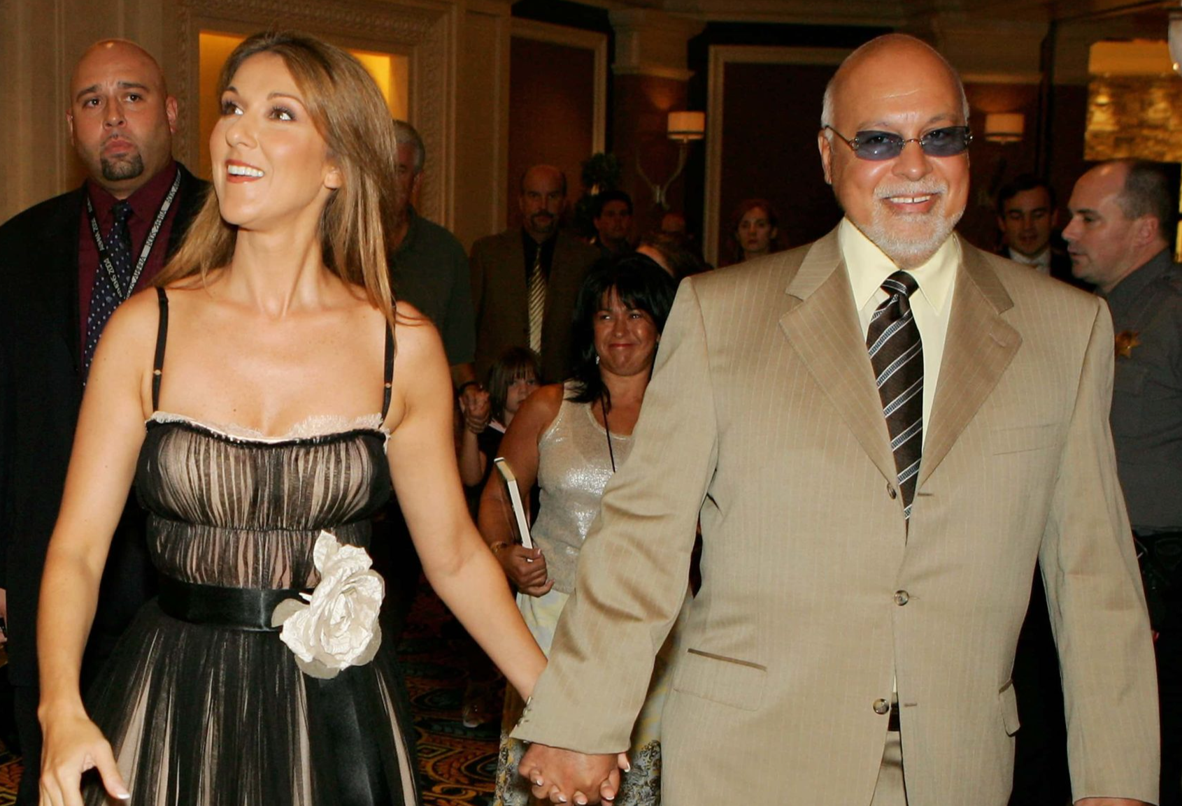 Singer Celine Dion and her husband and manager Rene Angelil