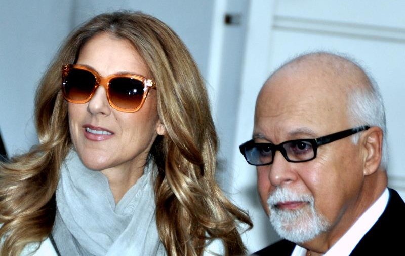 Celine Dion and René Angelil at the recording in 2012