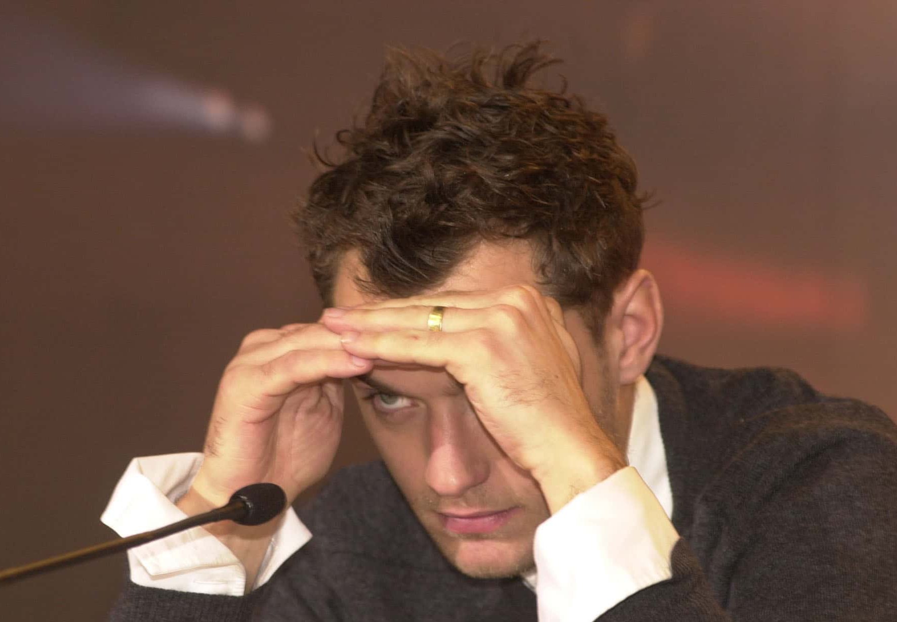 Actor Jude Law at the press conference for 'The Talented Mr Ripley'.