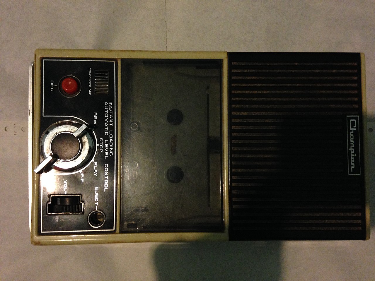 An old cassette recorder