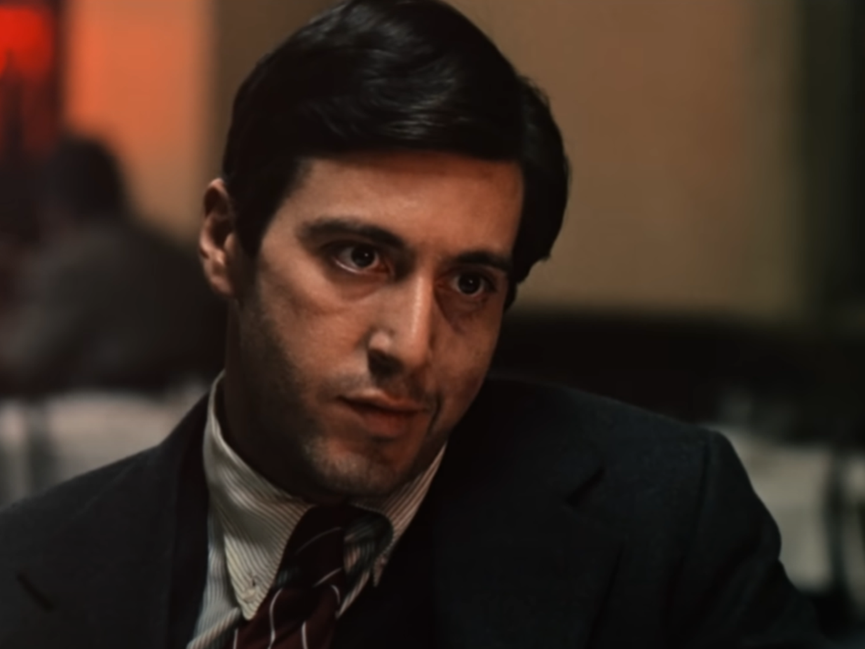 Screenshot of Al Pacino from - The Godfather (1972)