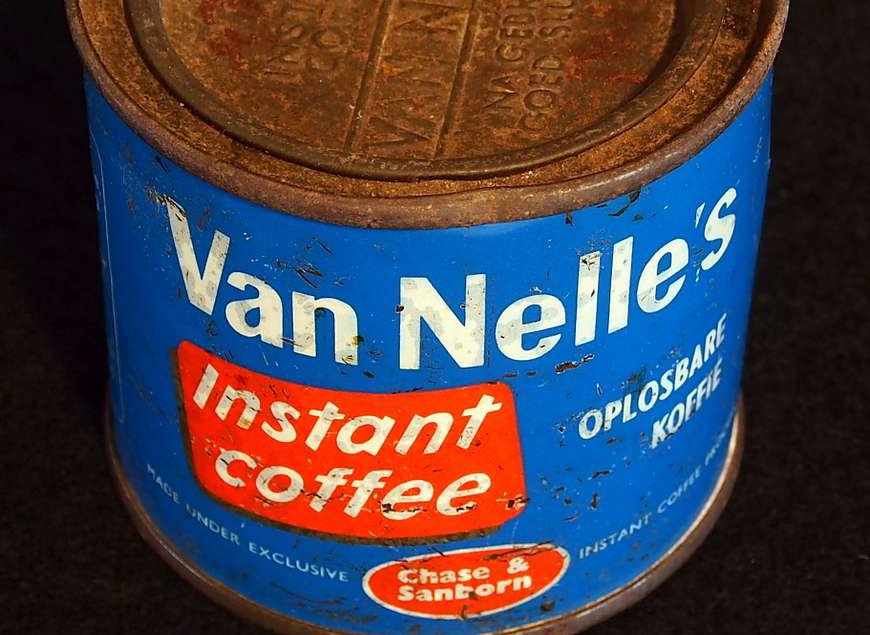 Very old packaging of an Instant coffee