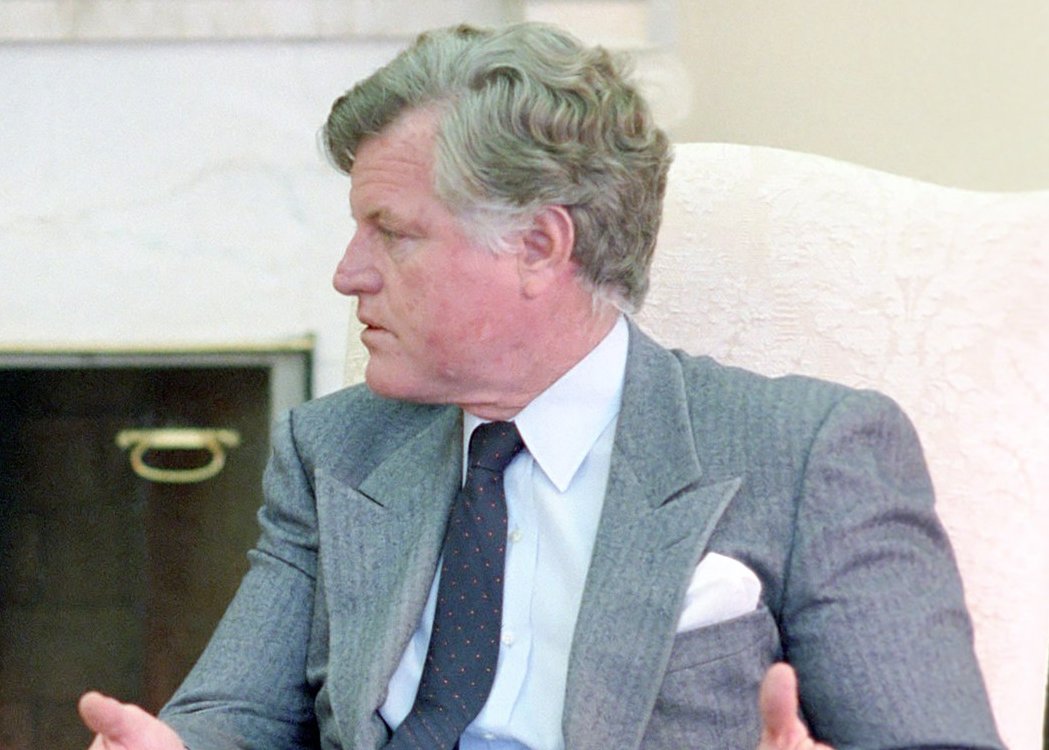 President Ronald Reagan Meeting with Senator Edward Ted Kennedy