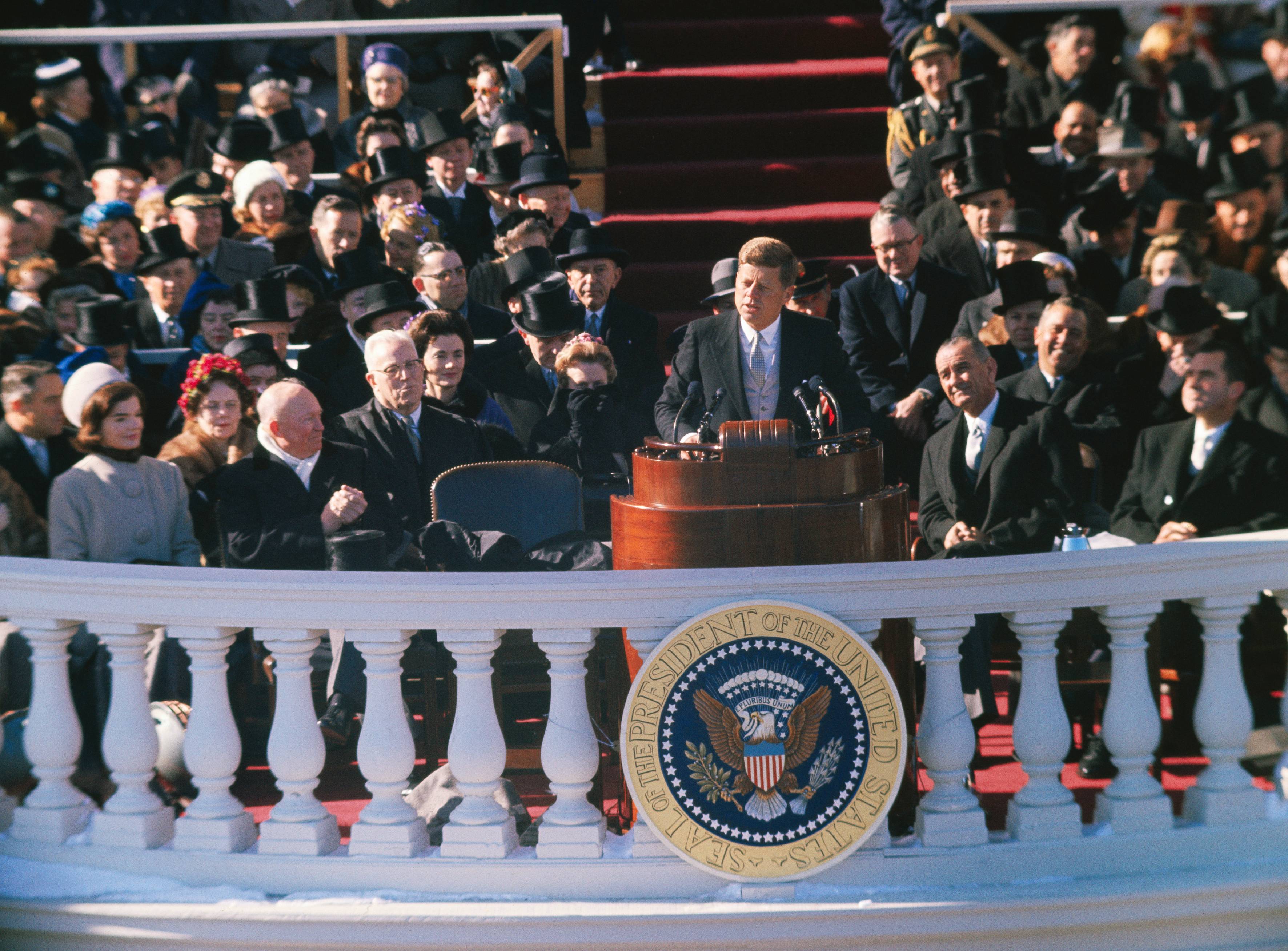 President John F. Kennedy Makes Inauguration Speech
