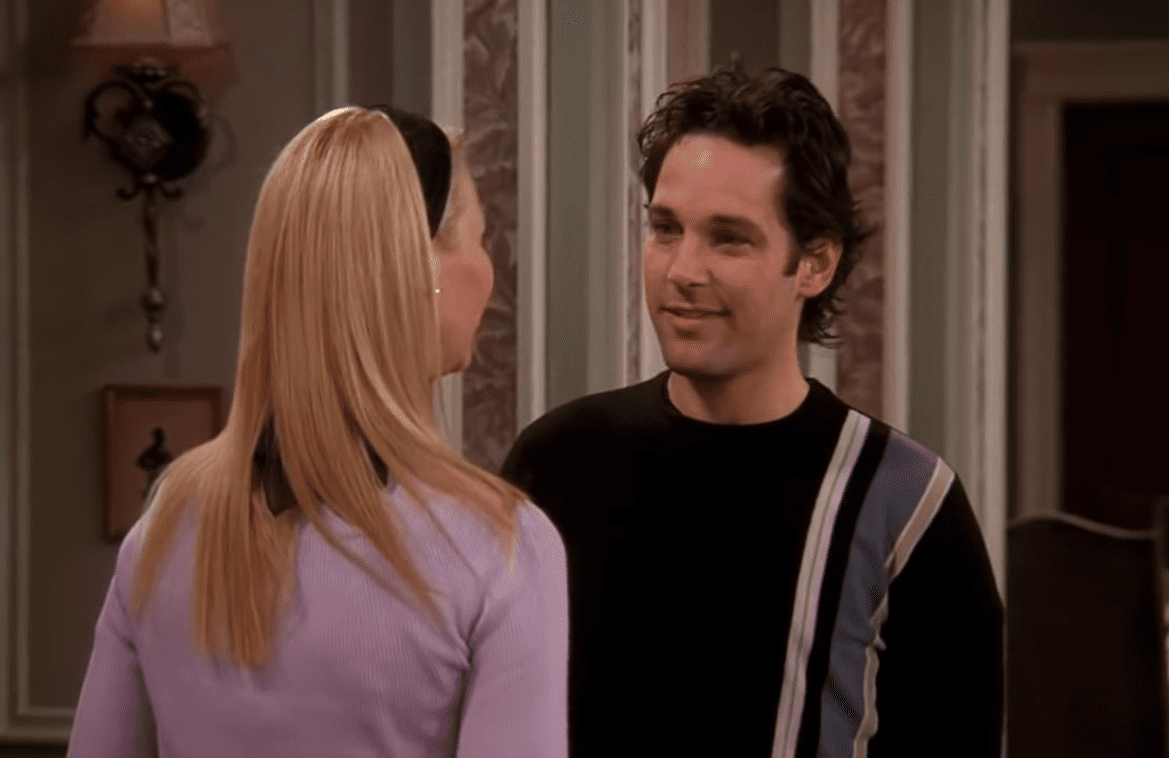 A visually captivating still taken from a pivotal moment in the television sitcom Friends (1994–2004)