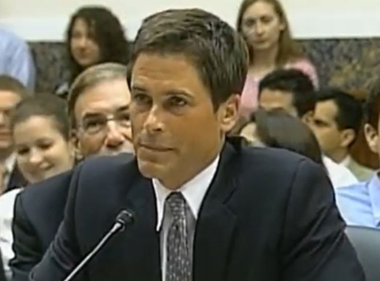 Rob Lowe testifying before the House Select Committee