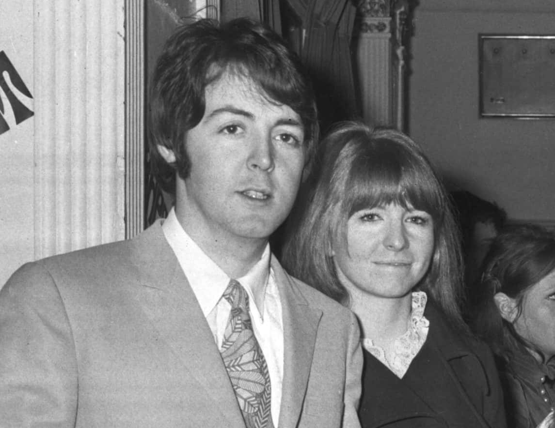 Paul McCartney, of The Beatles, with his actress girlfriend Jane Asher