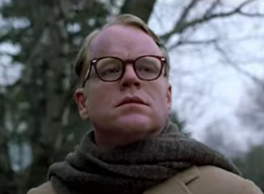 A visually captivating still taken from a pivotal moment in the film Capote (2005)