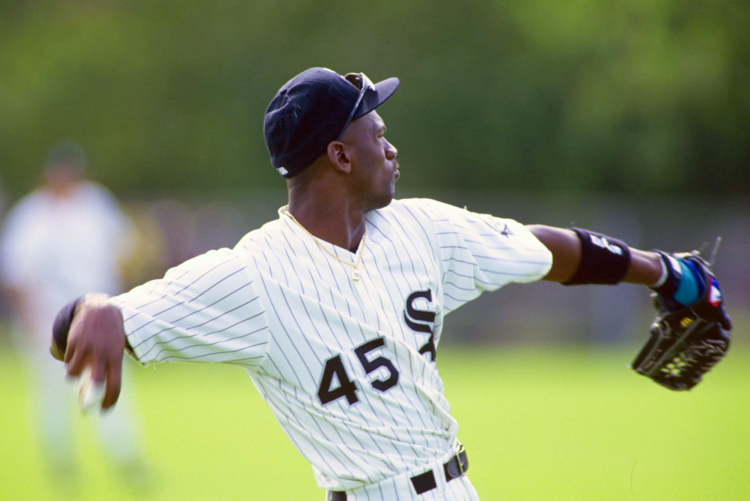 Michael Jordan #45 of the Birmingham Barons