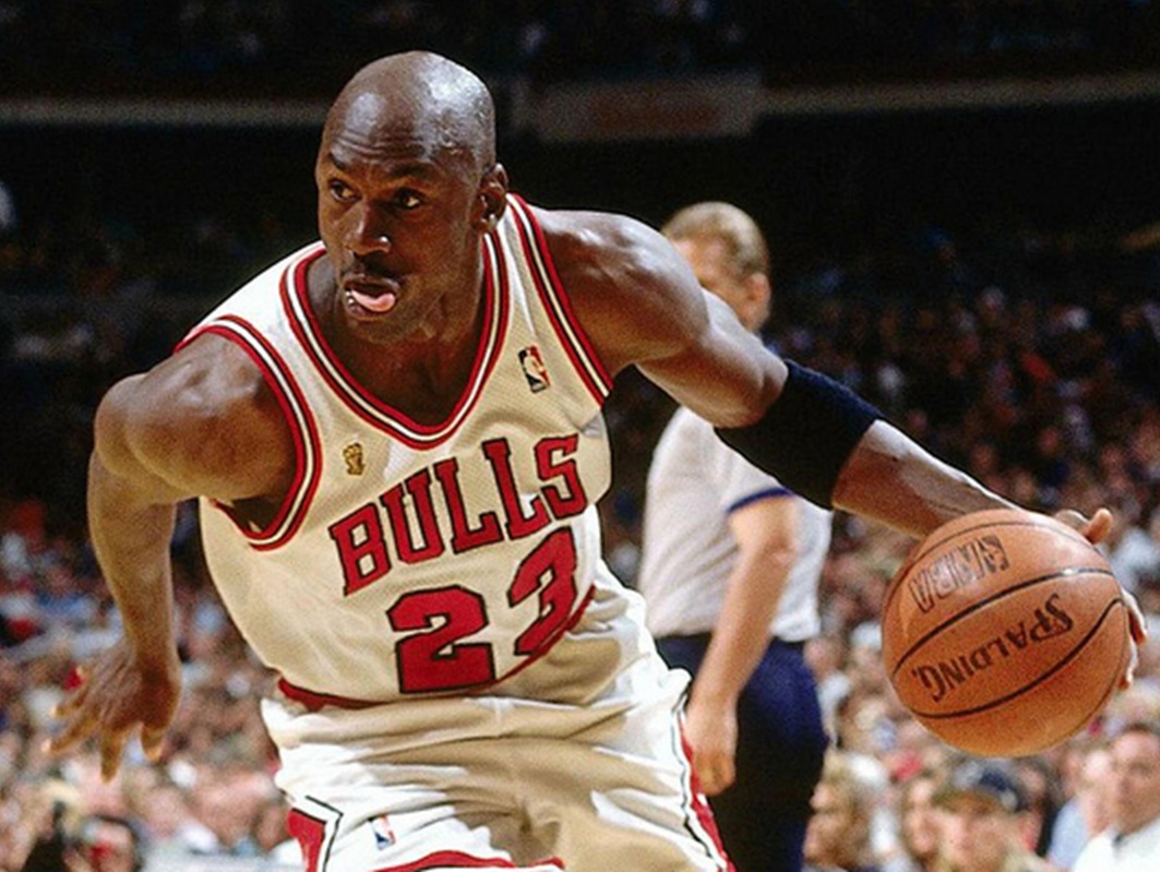 Michael Jordan playing.
