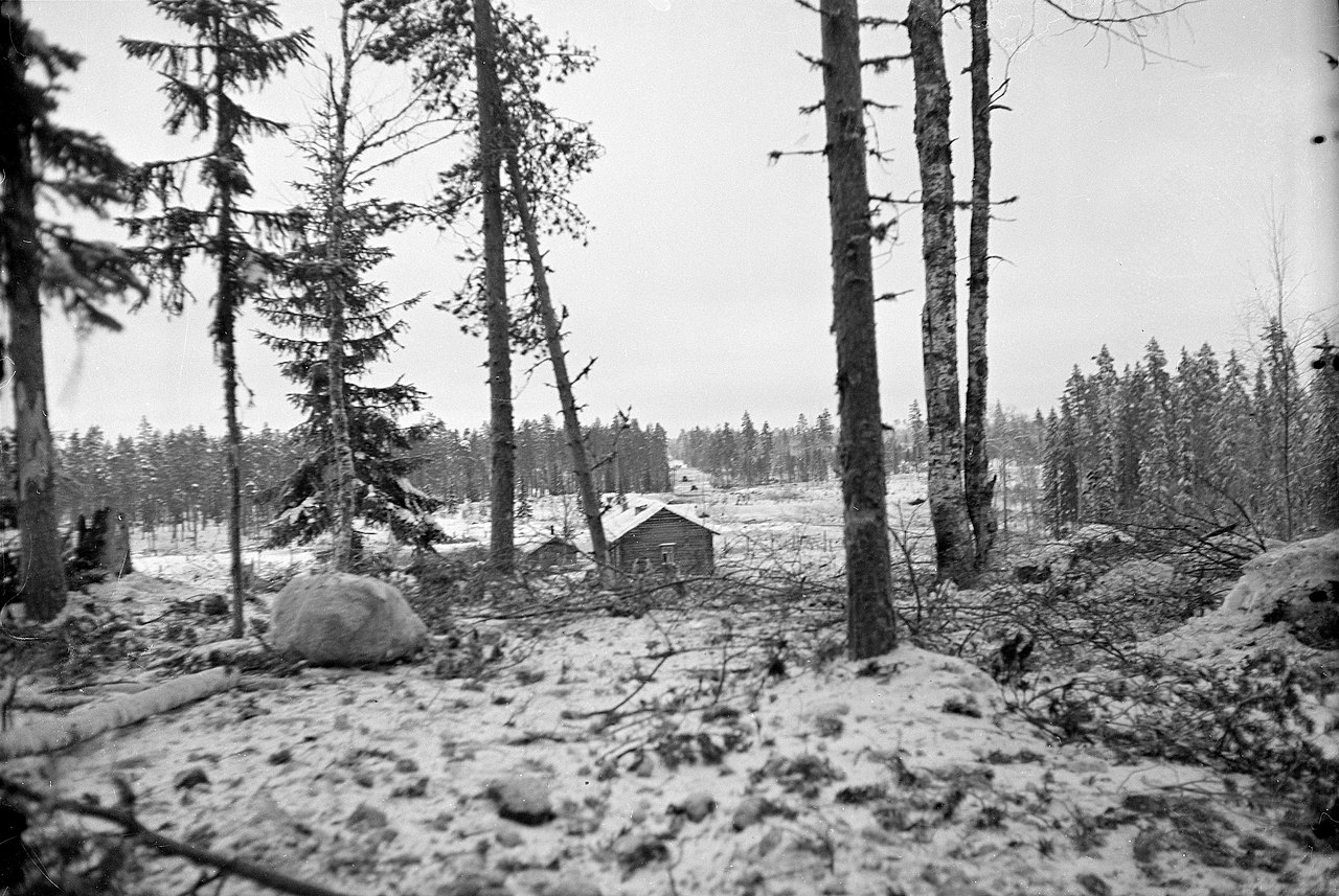 Eastern side of Kollaa River during WWII