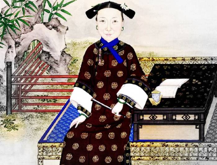 Portrait of Empress Cixi in her regular attire
