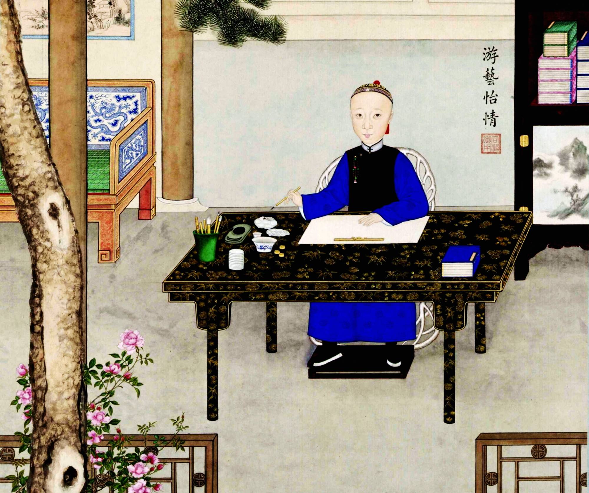 Emperor Tongzhi writing