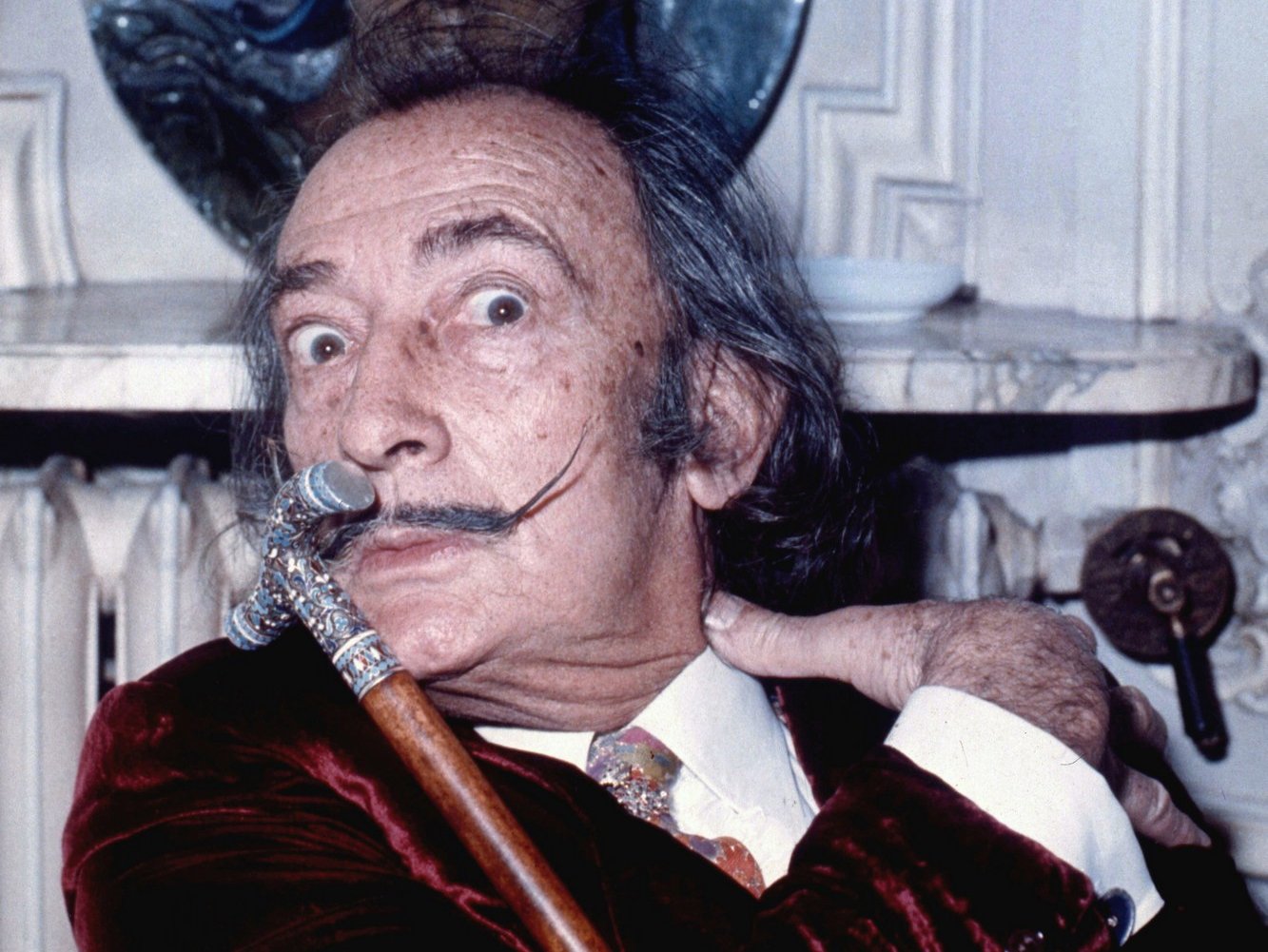 Salvador Dalí in 1972 at the Hotel Meurice