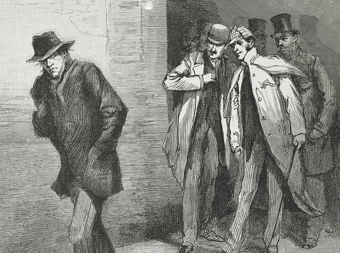 Jack The Ripper walking on the streets