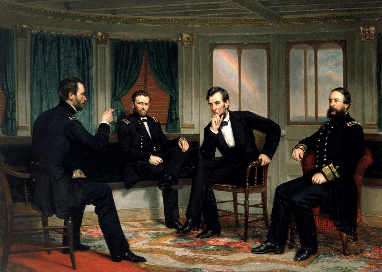 The Peacemakers discussing plans for the last weeks of the Civil War
