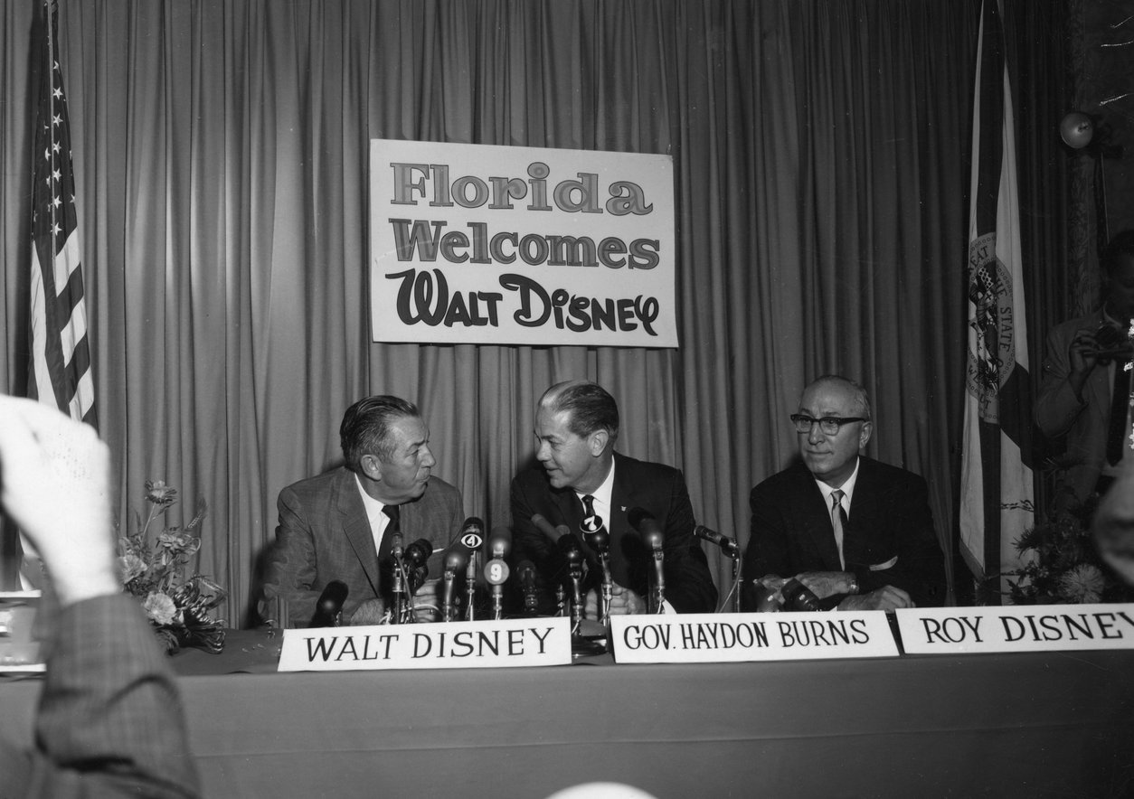 Walt Disney with Company at Press Conference