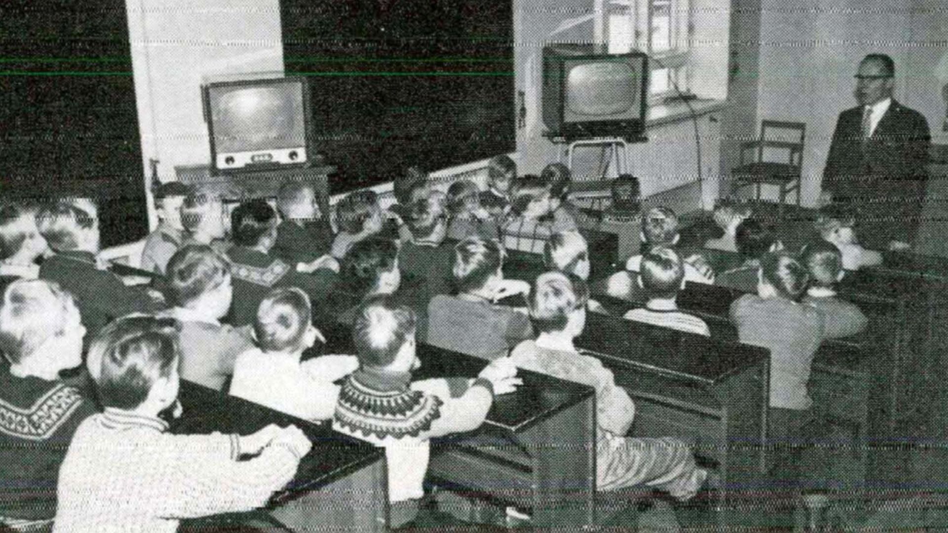 File:School TV trial by YLE in 1957.jpg