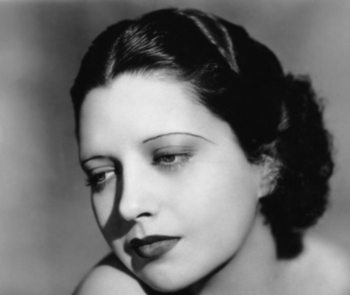Grayscale Portrait Photo of American stage and film actress Kay Francis