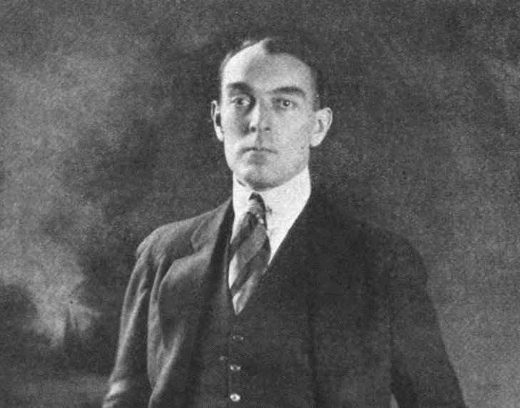 Grayscale Portrait Photo of American short story writer Ring Lardner