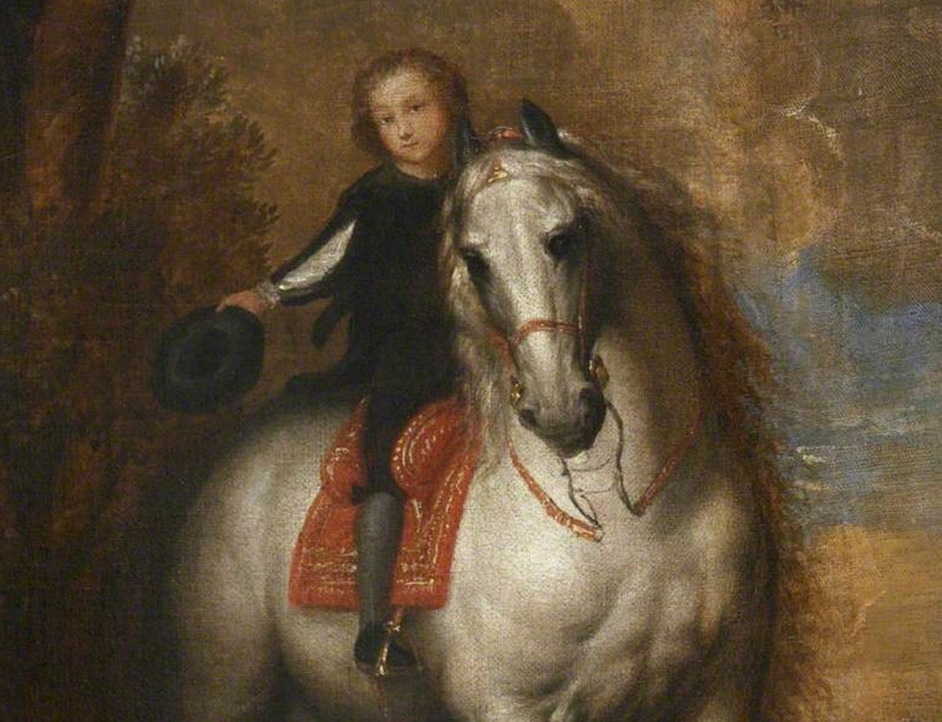 Equestrian portrait of  Sir Jeffrey Hudson On Horseback