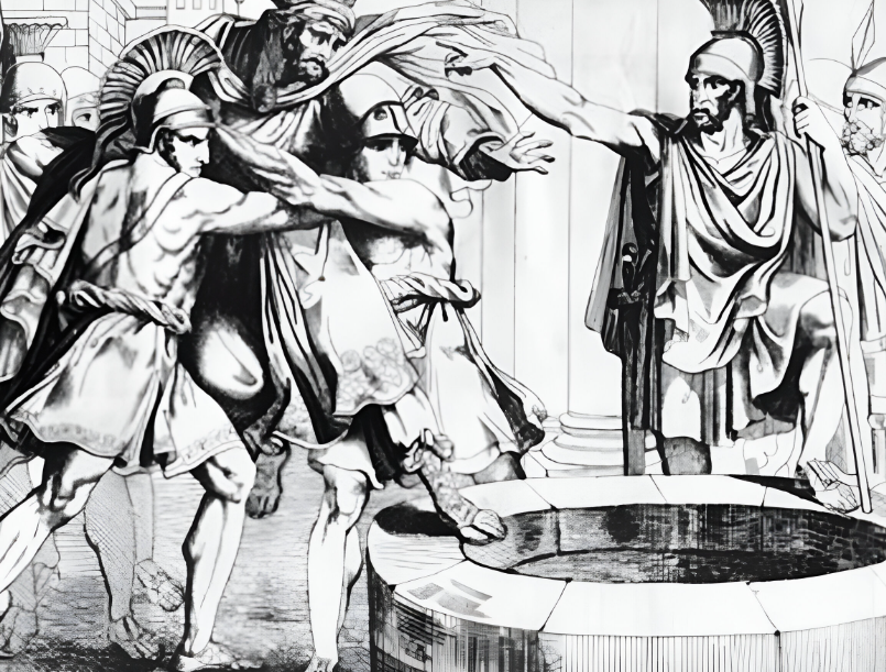 Spartans soldiers against Persians