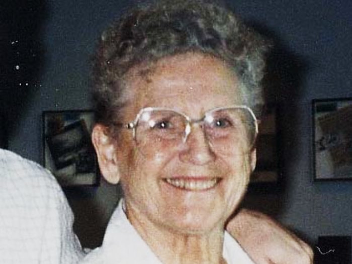 American actress Ann B. Davis wearing white shirt