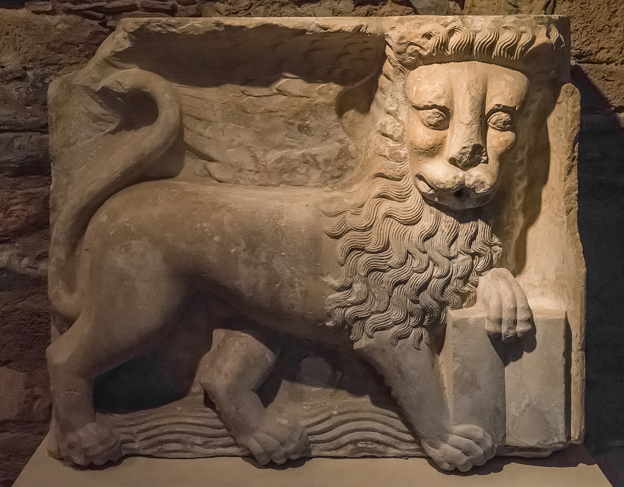 Venetian Lion stone carved