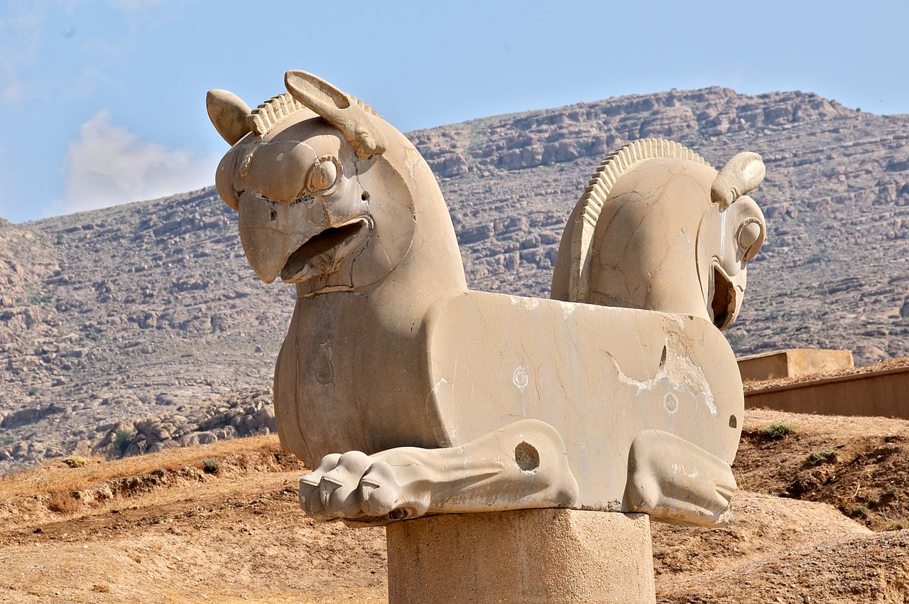 Stone statues in Persepolis, Iran