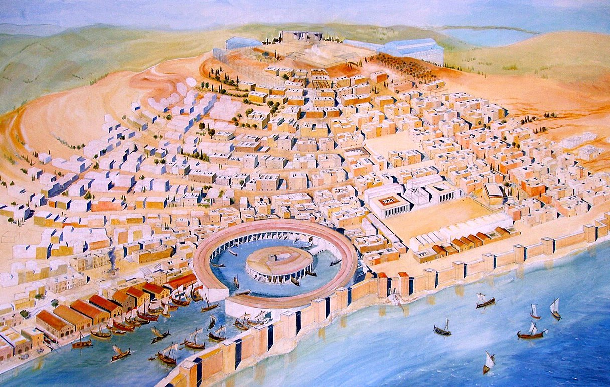 Representation of the Punic city in the Carthage National Museum
