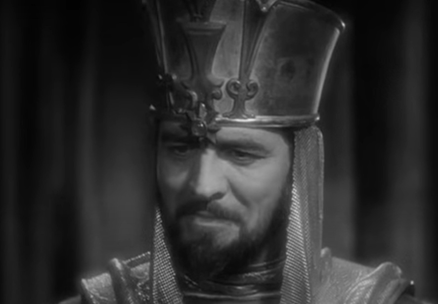A visually captivating still taken from a pivotal moment in the film The Crusades (1935)
