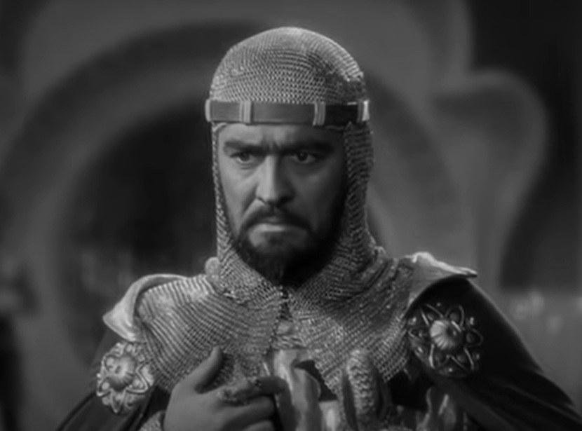 A visually captivating still taken from a pivotal moment in the film The Crusades (1935)