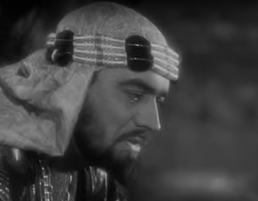 A visually captivating still taken from a pivotal moment in the film The Crusades (1935)
