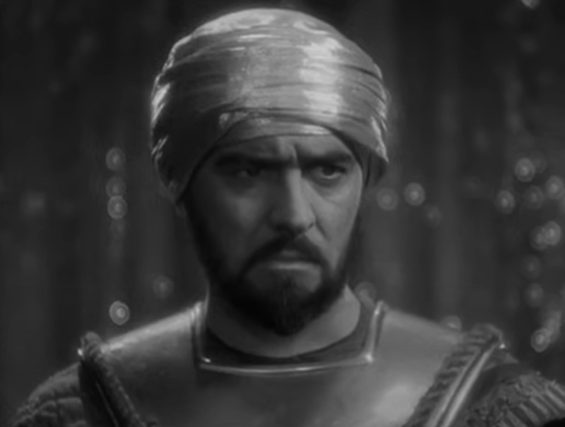 A visually captivating still taken from a pivotal moment in the film The Crusades (1935)