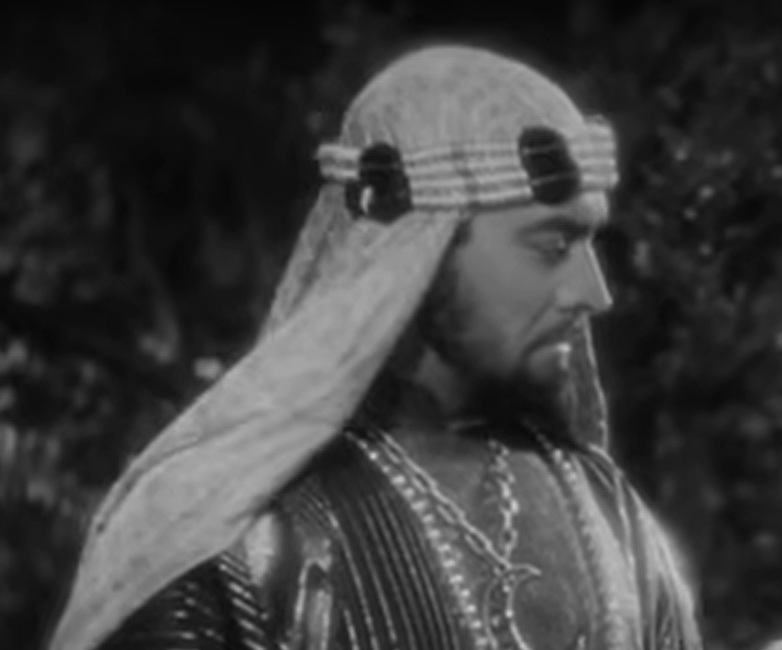 A visually captivating still taken from a pivotal moment in the film The Crusades (1935)