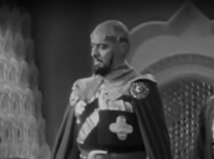 A visually captivating still taken from a pivotal moment in the film The Crusades (1935)