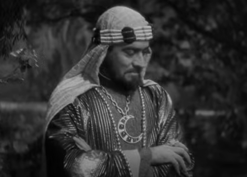 A visually captivating still taken from a pivotal moment in the film The Crusades (1935)