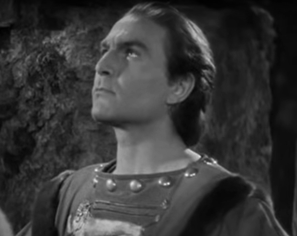 A visually captivating still taken from a pivotal moment in the film The Crusades (1935)