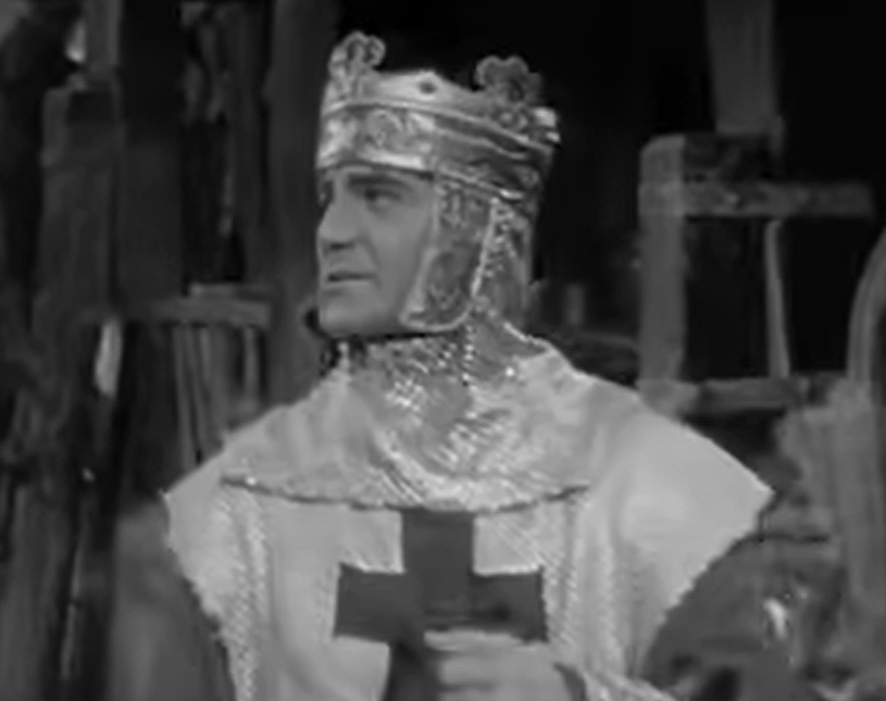 A visually captivating still taken from a pivotal moment in the film The Crusades (1935)