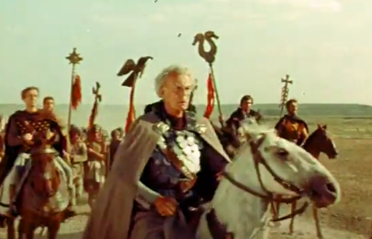 A screenshot of the movie The Last Roman