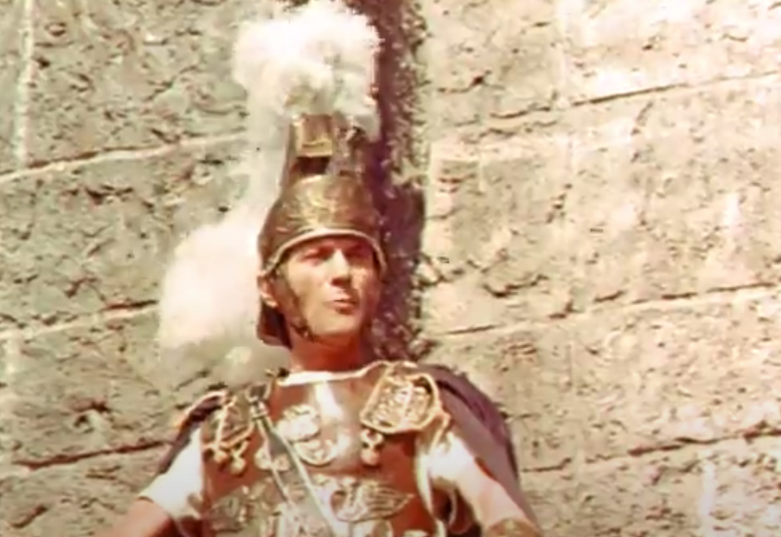 A screenshot of the movie The Last Roman