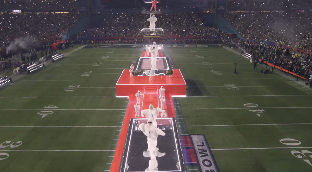 Screenshot from the Super Bowl LVII