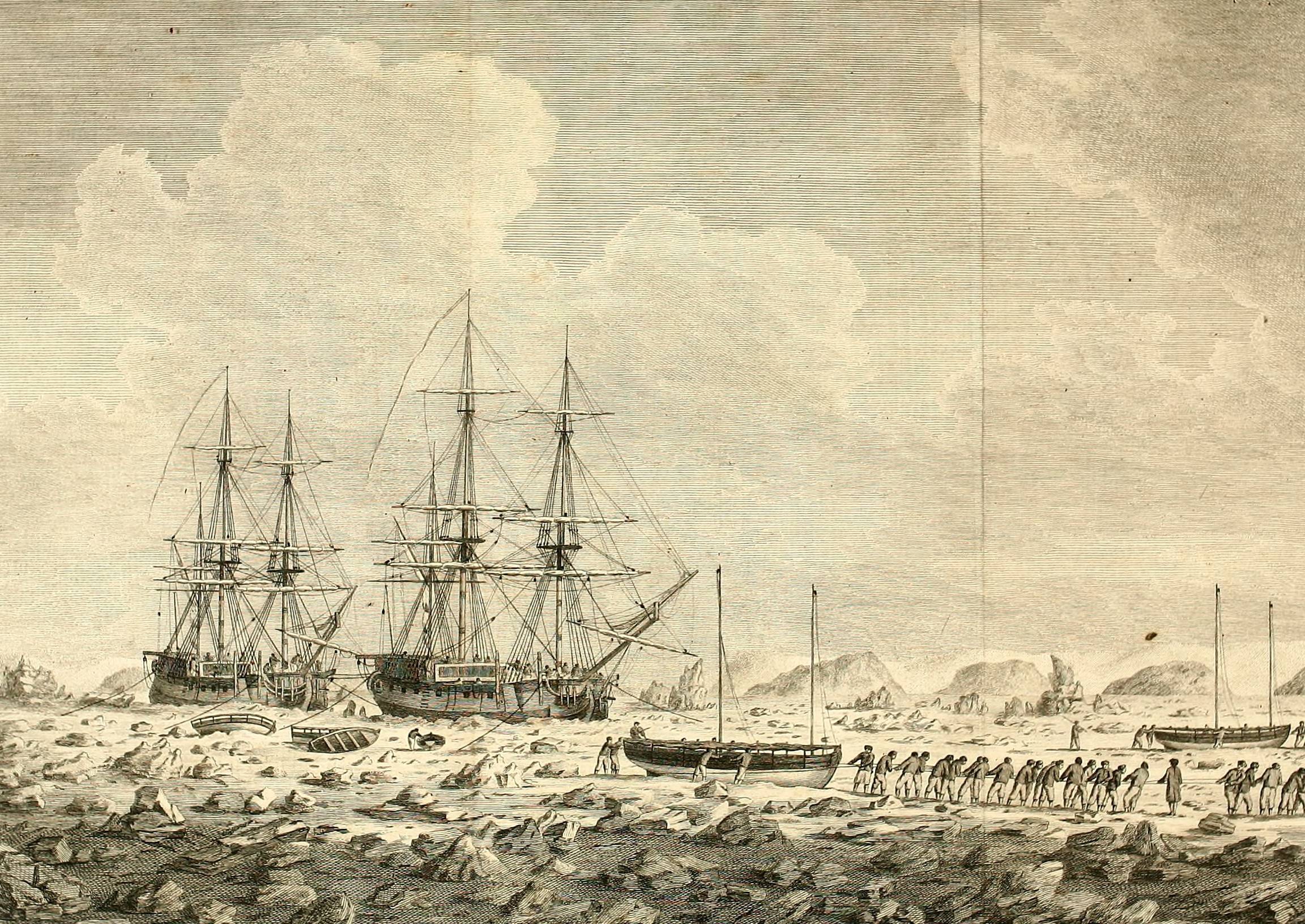 1773 Phipps expedition towards the North Pole