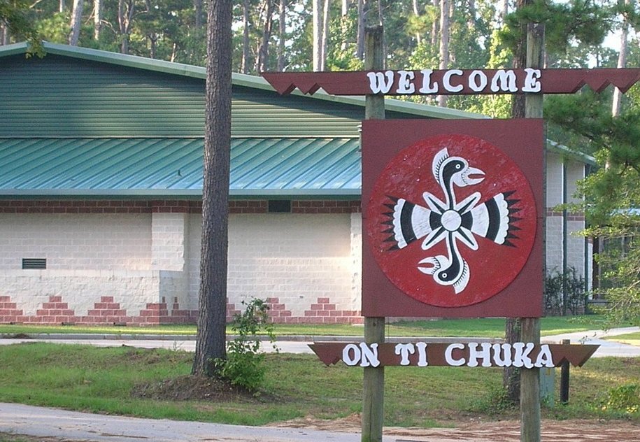Alabama-Coushatta Reservation welcome sign