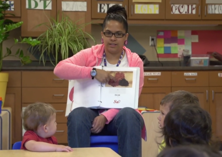 The Cherokee language taught to preschool students